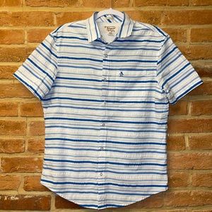 Blue and white stripped button down - Original Penguin